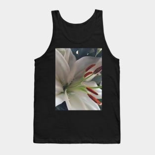 Soothing, Relaxing, Pure White Oriental Lily - For Friendship and Weddings Tank Top